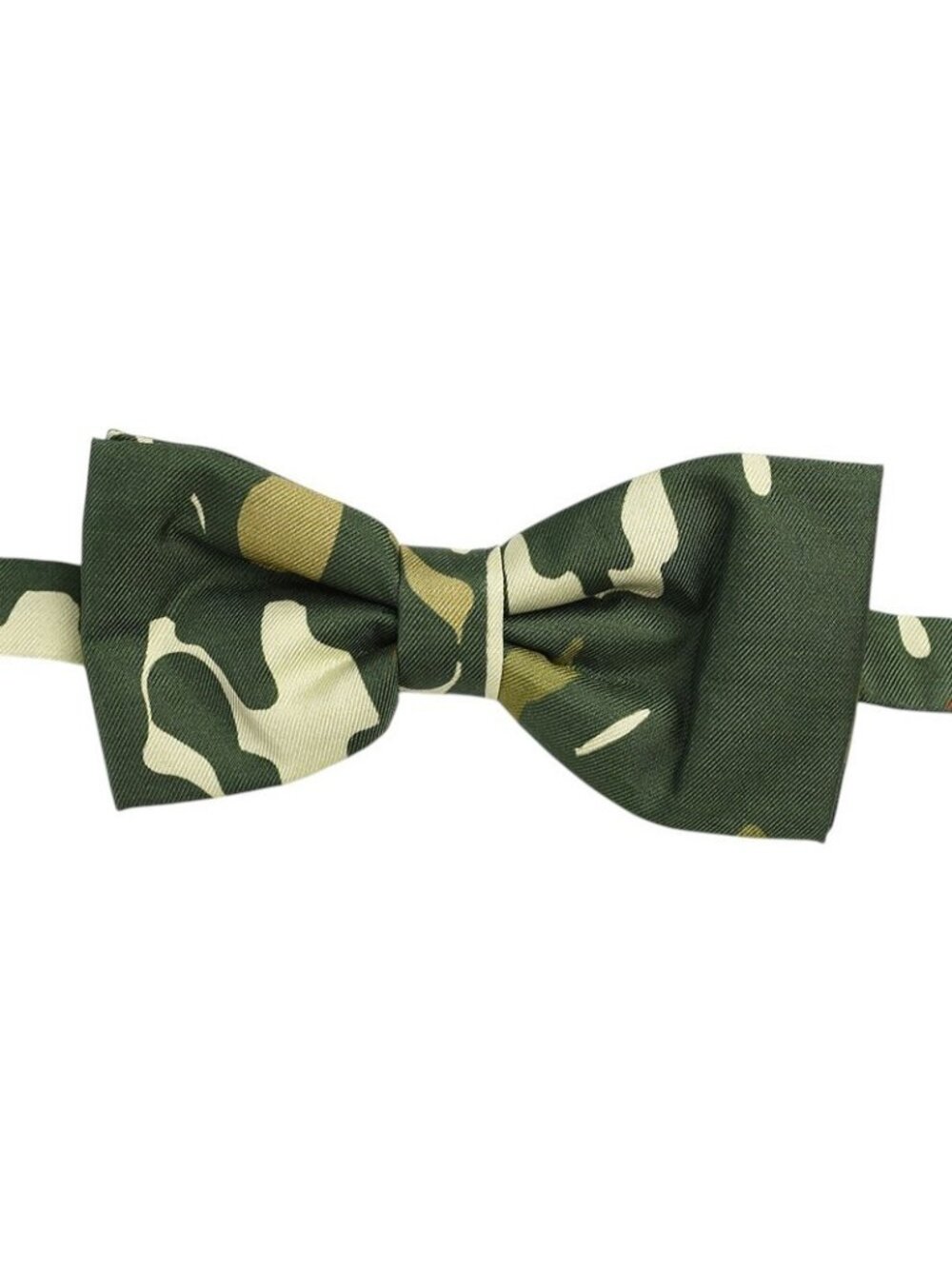 FEFE NAPOLI Mens Green CAMOUFLAGE Pre-Tied Silk Bow Tie Italy NWT